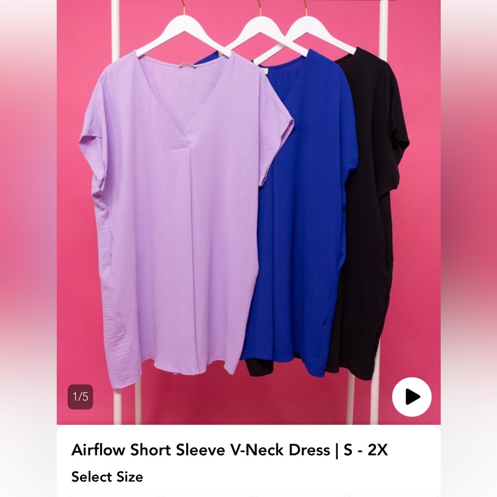Zenana airflow dress in Lilac